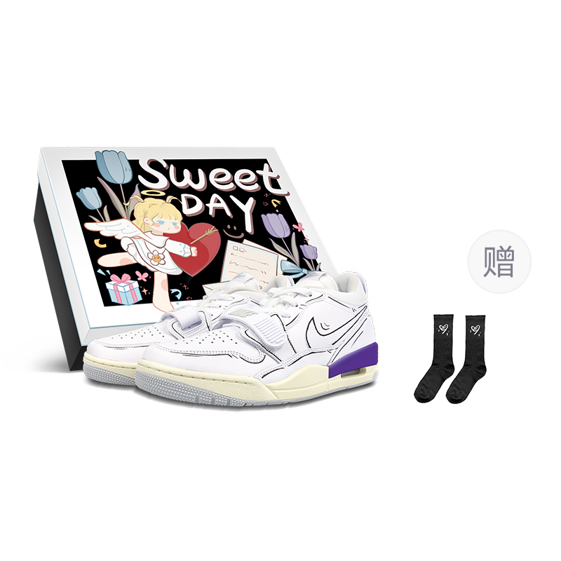 

Кроссовки Jordan Legacy 312 Vintage Basketball Shoes Men Low-top White/purple, белый