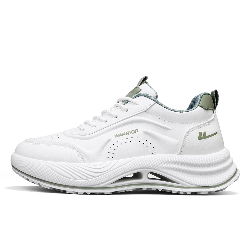 

WARRIOR Мужские беговые кроссовки низкие сине-бело-зеленые, цвет White Green