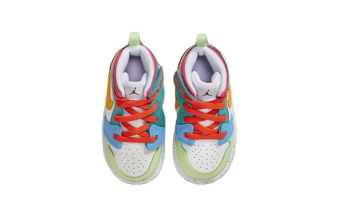 Баскетбольные кроссовки Air 1 Kids для малышей Jordan, синий/оранжевый — фото 4