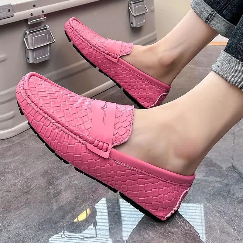 Лоферы с квадратным носком, Vegan Leather, Penny Loafers, розовый SayfuR — фото 2