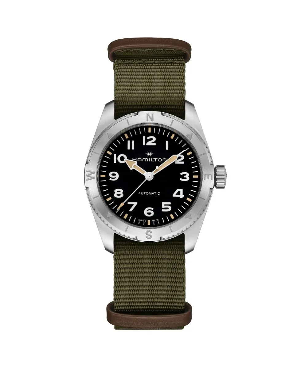 

Женские автоматические часы Khaki Field Expedition 37 мм H70225931 с текстильным ремешком Hamilton, зеленый