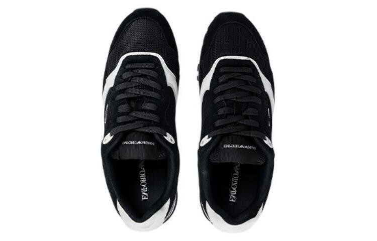Кроссовки EMPORIO ARMANI Lifestyle Shoes Men Low-top Navy Blue Off-white, синий — фото 3