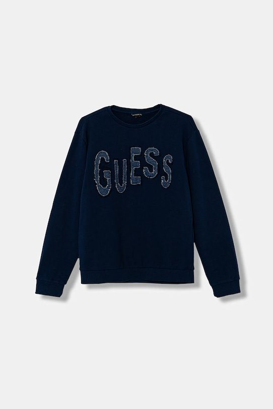 

Детская хлопковая толстовка Guess, темно-синий