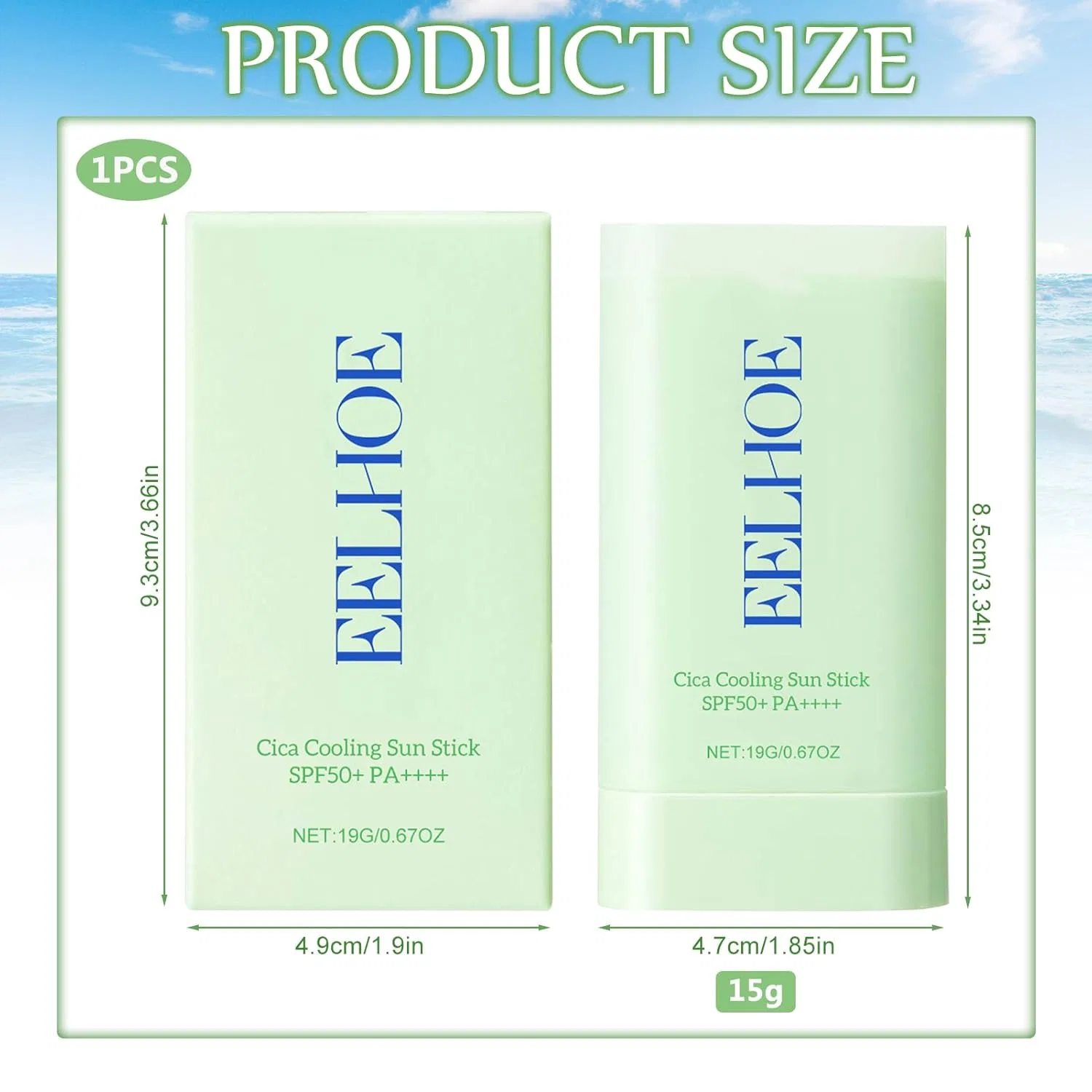 Солнцезащитный стик с центеллой SPF50+ PA++++ Henjunu, A — фото 2