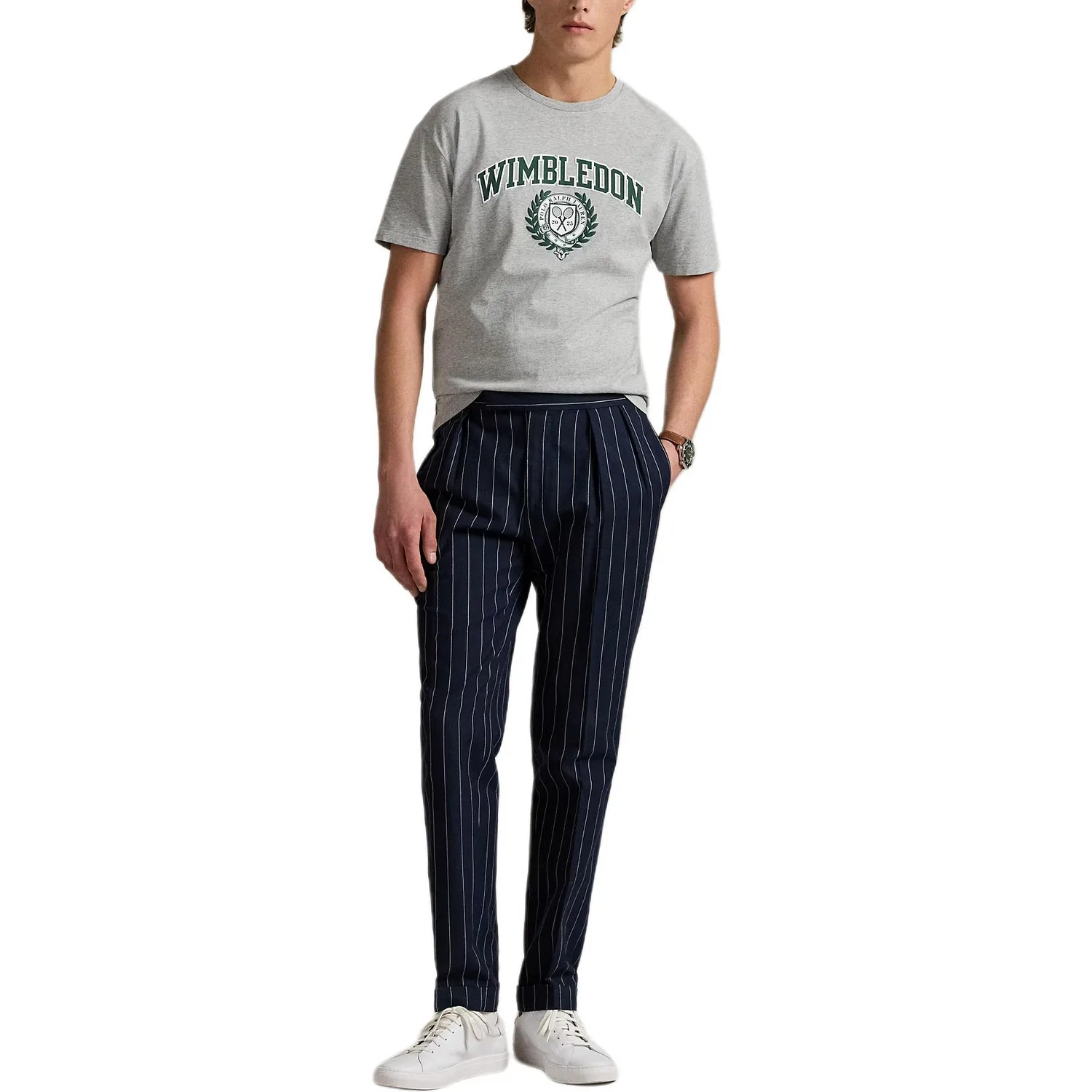 Футболка Wimbledon Polo Ralph Lauren, серый — фото 3