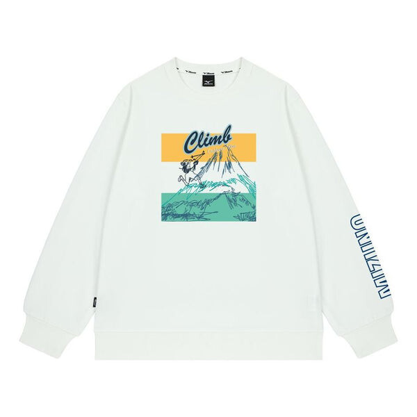 

Футболка casual graphic sweater 'white' Mizuno, белый