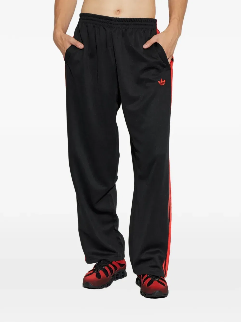Свободные спортивные брюки Adicolor с боковыми полосками Adidas, черный — фото 3