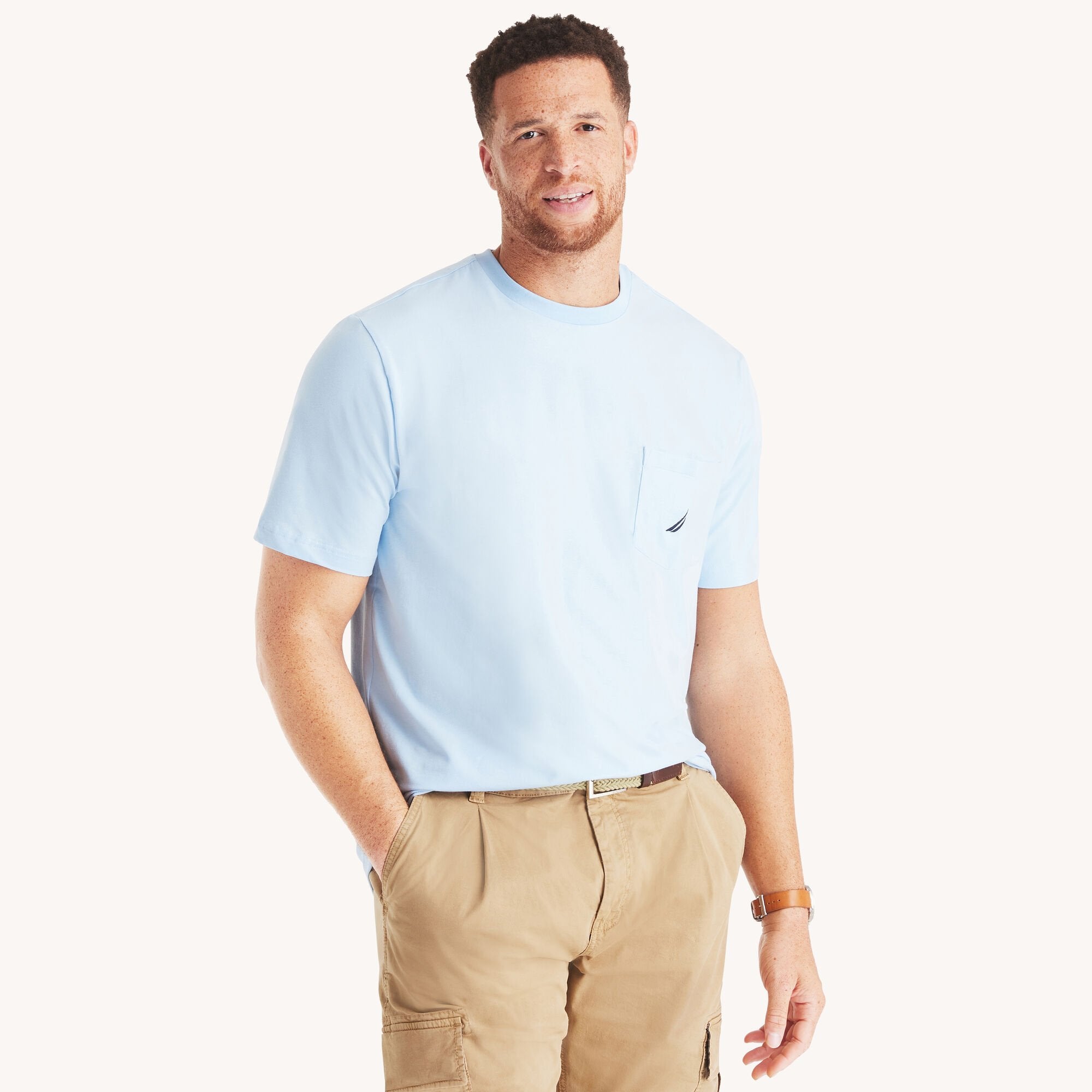 

Футболка Nautica Mens Big & Tall Pocket, цвет noon blue