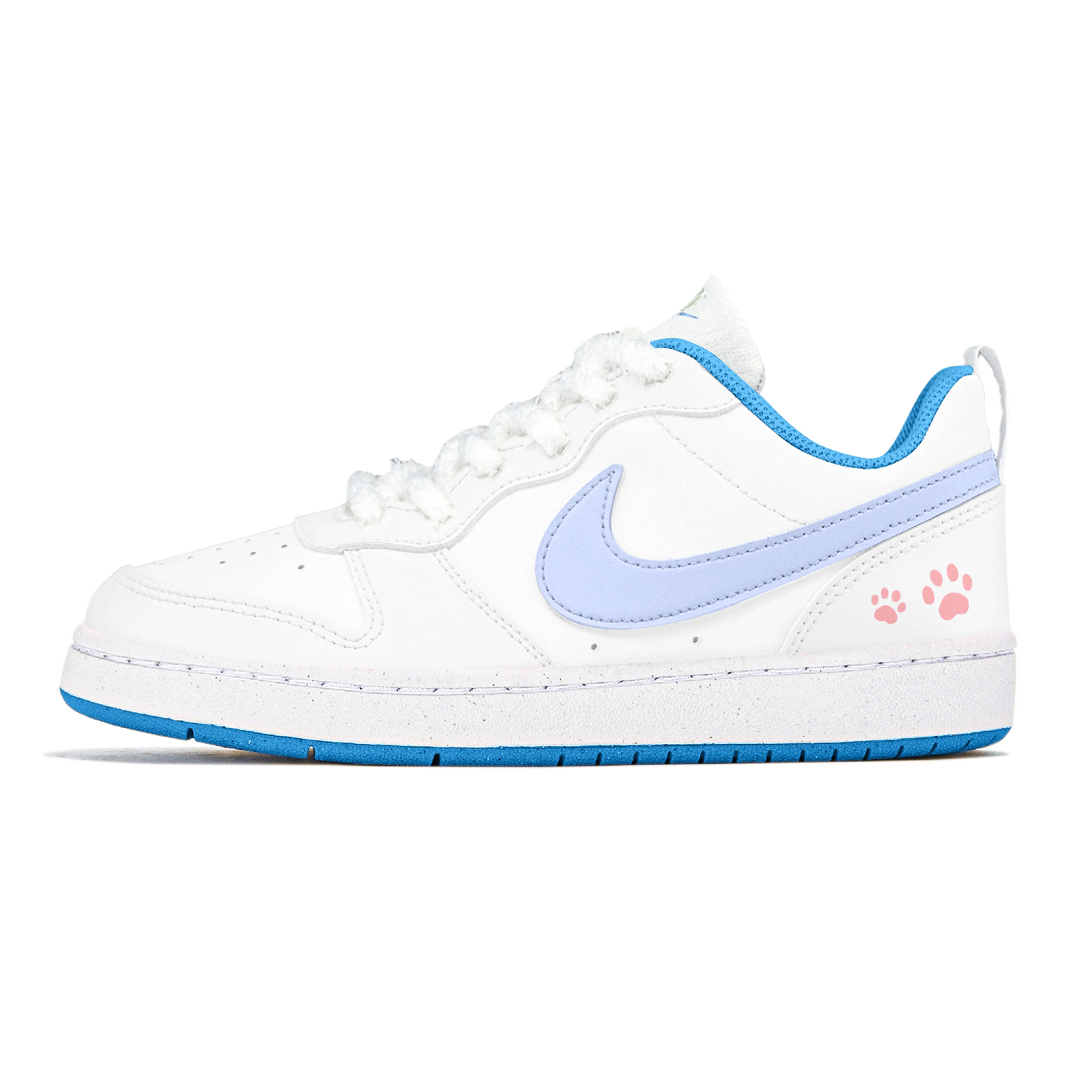 

Nike Court Borough Litchi Ice Cream нескользящие устойчивые к истиранию низкие детские скейтбординг кроссовки White для подростков