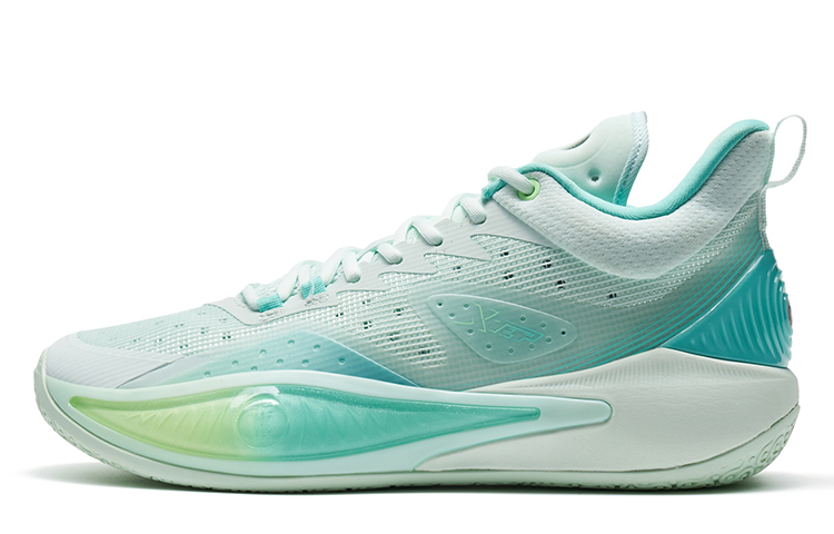 

Кроссовки баскетбольные мужские Edge 1 противоскользящие низкие Foam Green XTEP, Foam Green/Macaron Green