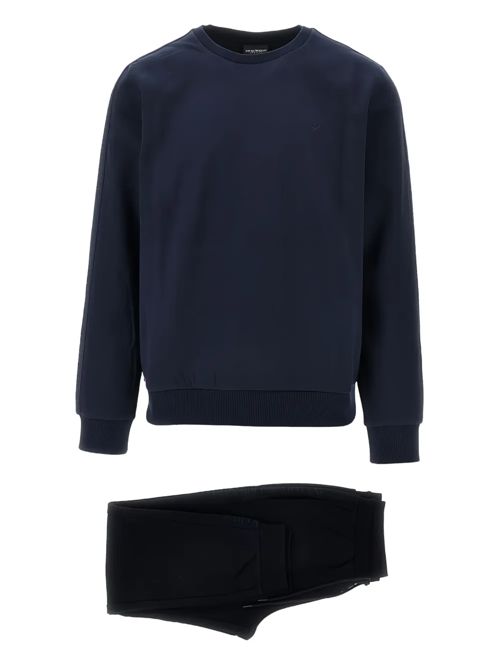 

Трикотажный спортивный костюм в рубчик Ea7 Emporio Armani, синий