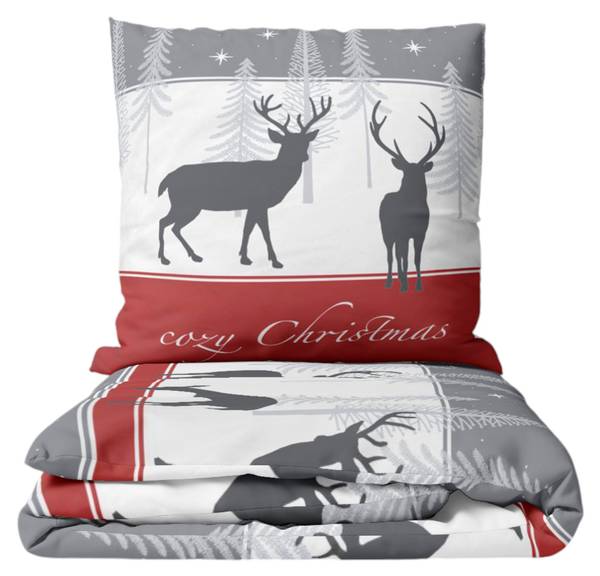 

Комплект постельного белья Linkhoff Cosy Chrsitmas, 200x200x1 см, красный