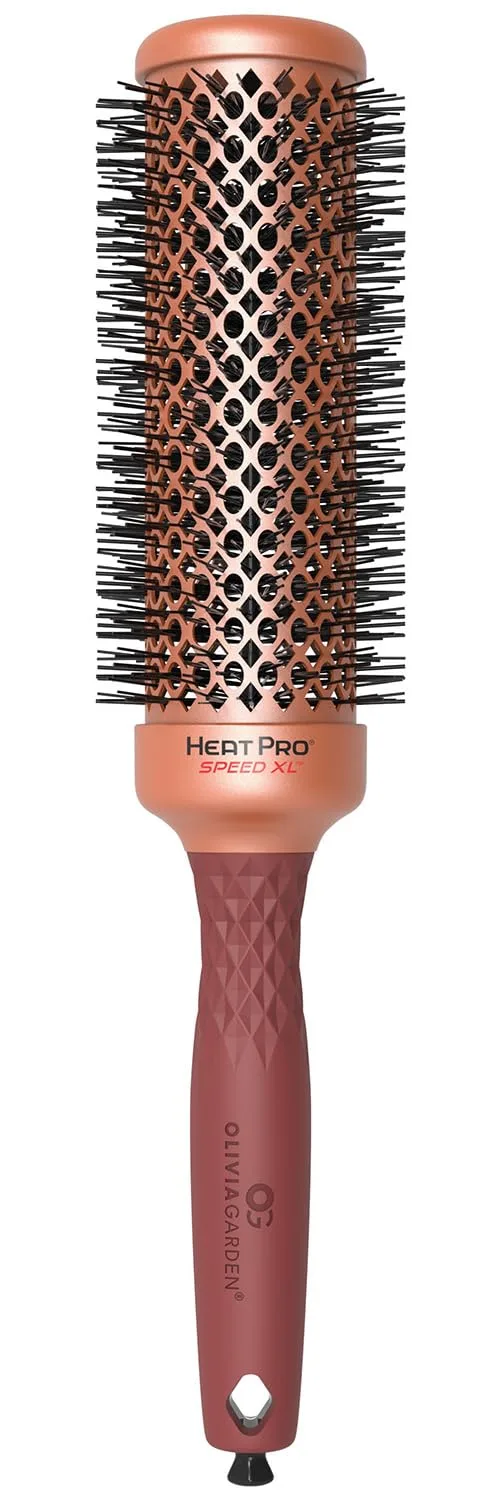 Термощетка Olivia Garden HeatPro Speed ​​XL - удлиненная круглая термощетка для волос - не электрическая - профессиональная керамическая щетка для укладки нормальных и густых волос 4,4 см