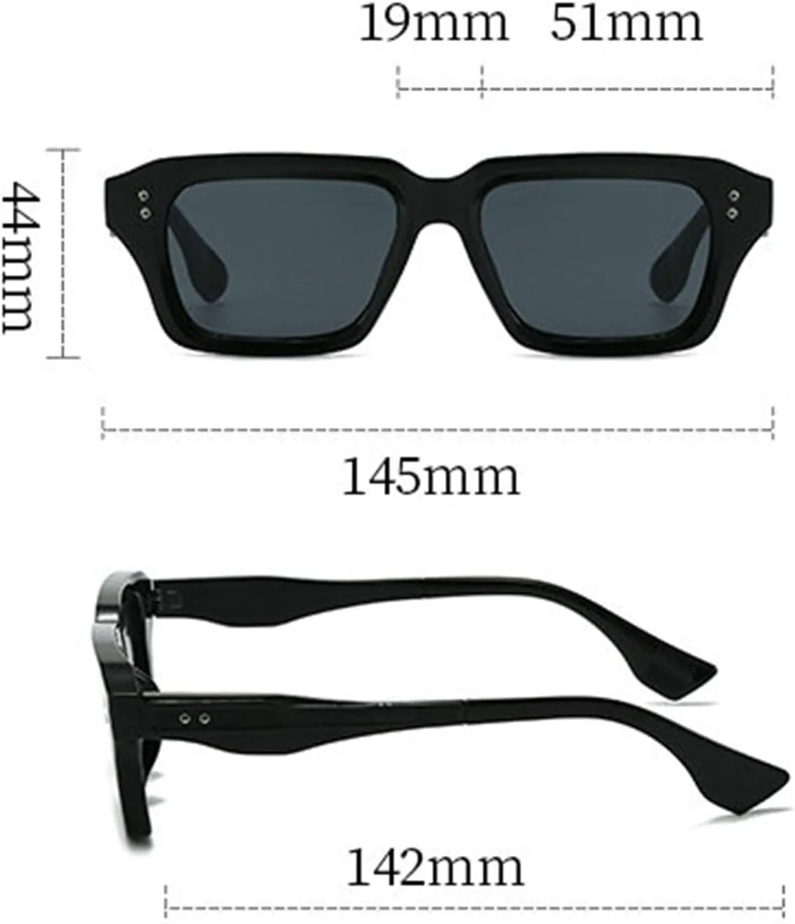 

Солнцезащитные очки Willochra Square для женщин, популярные модные, маленькие, узкие, с заклепками, женские, сине-черные, с защитой от УФ-излучения UV400, C5