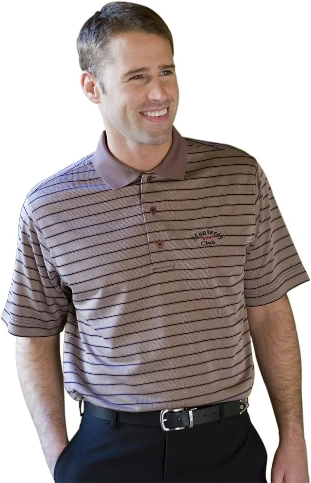 

Футболка-поло Monterey Club Drew Single Stripe Texture