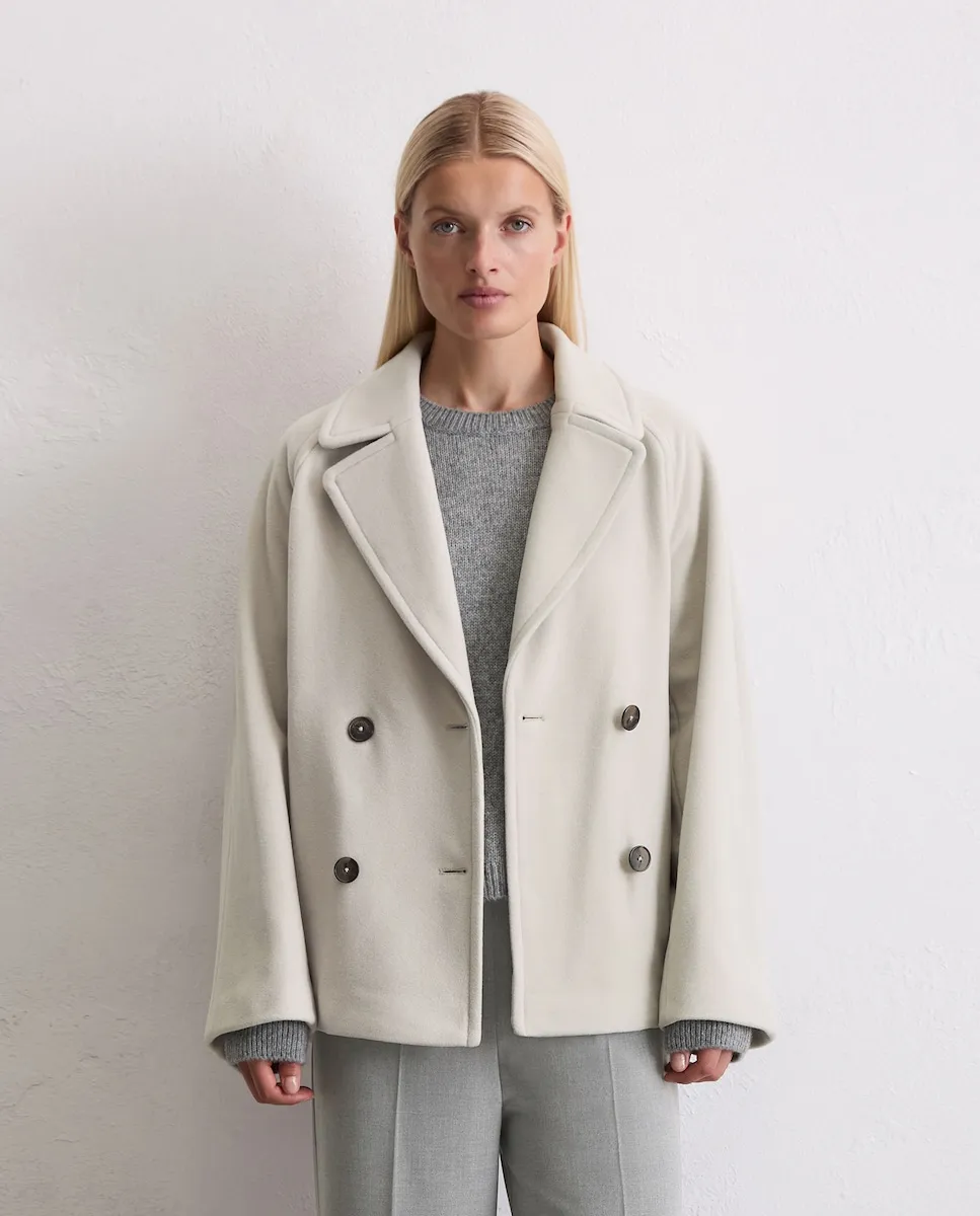 

Женское короткое пальто-накидка из смеси шерсти MARC O'POLO, бежевый