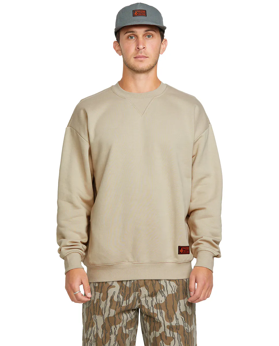 

Зеленая мужская толстовка без капюшона Volcom, светло-зеленый