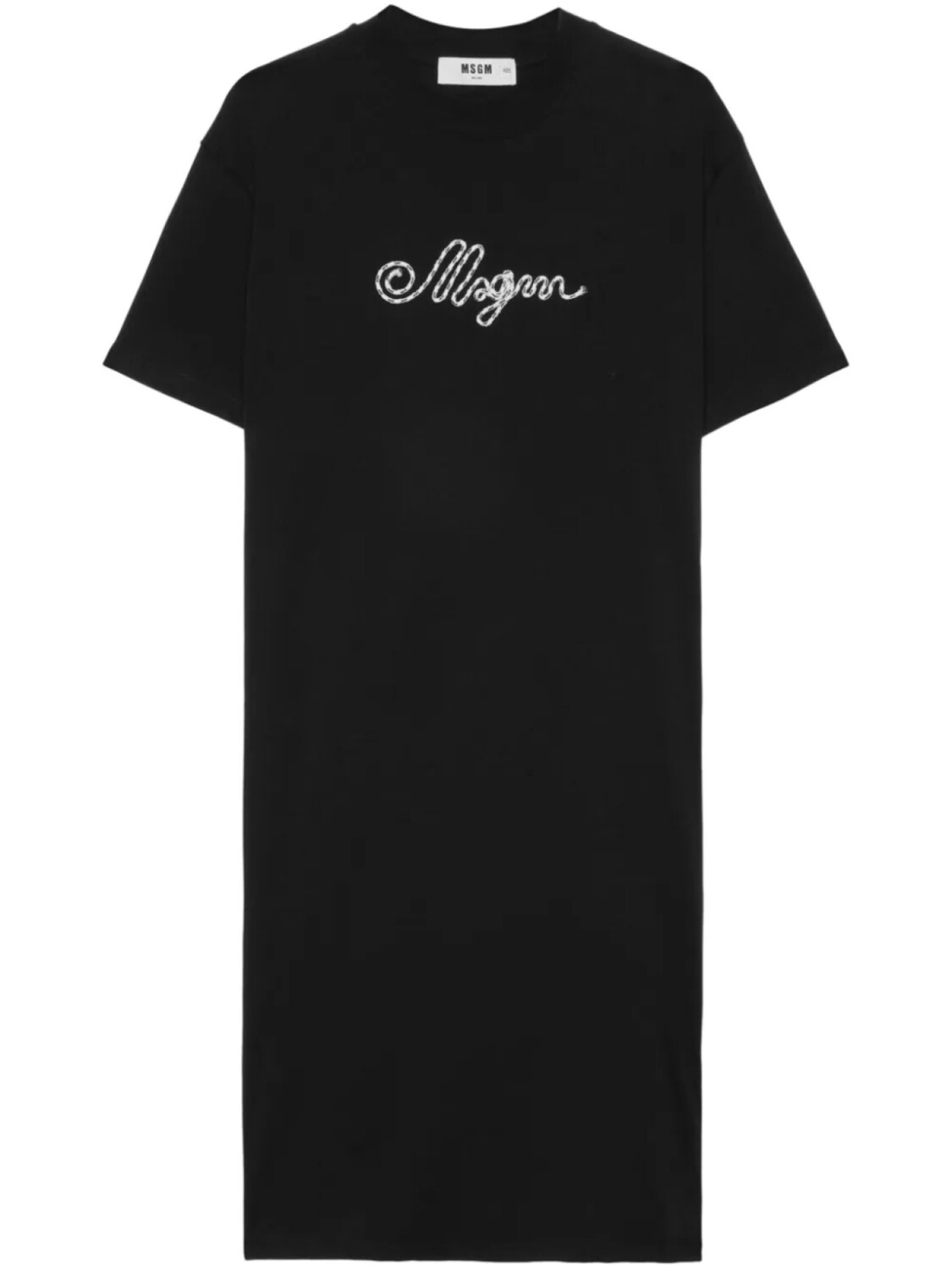 

MSGM платье с вышитым логотипом, черный