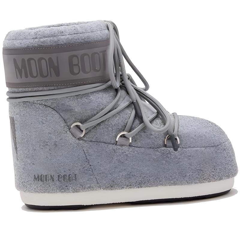 Женские ботинки Moon Boot Icon короткие войлочные, серый — фото 3