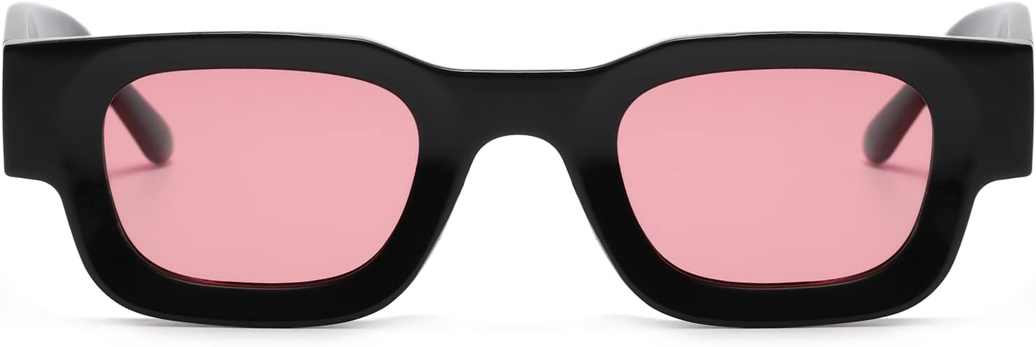 

Солнцезащитные очки EYLRIM в толстой квадратной оправе для женщин и мужчин, массивные прямоугольные поляризованные солнцезащитные очки с защитой UV400, A52 Black/Ocean Pink