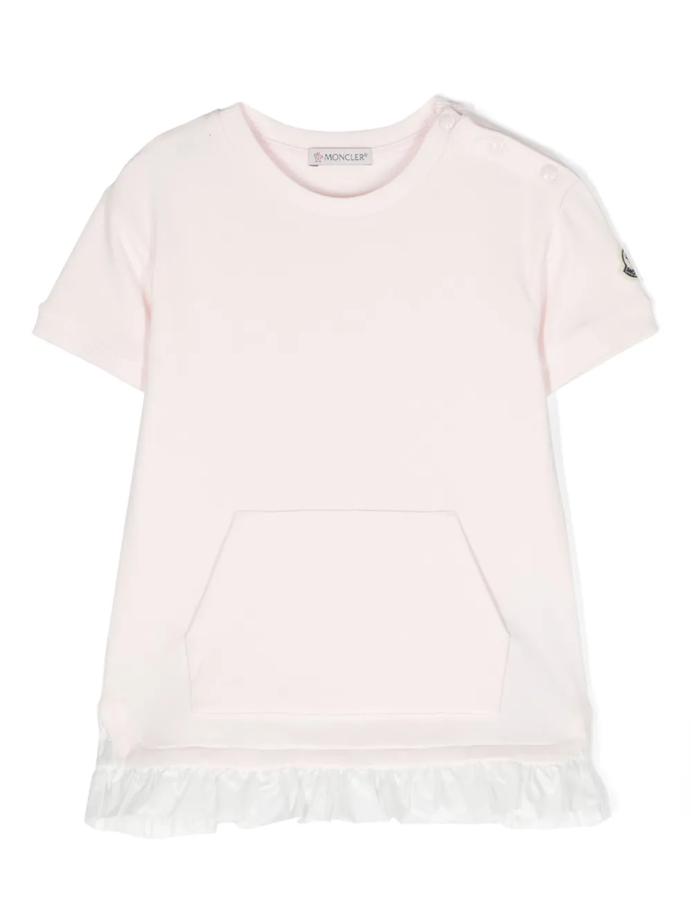 

Платье из джерси с оборками Moncler Enfant, розовый