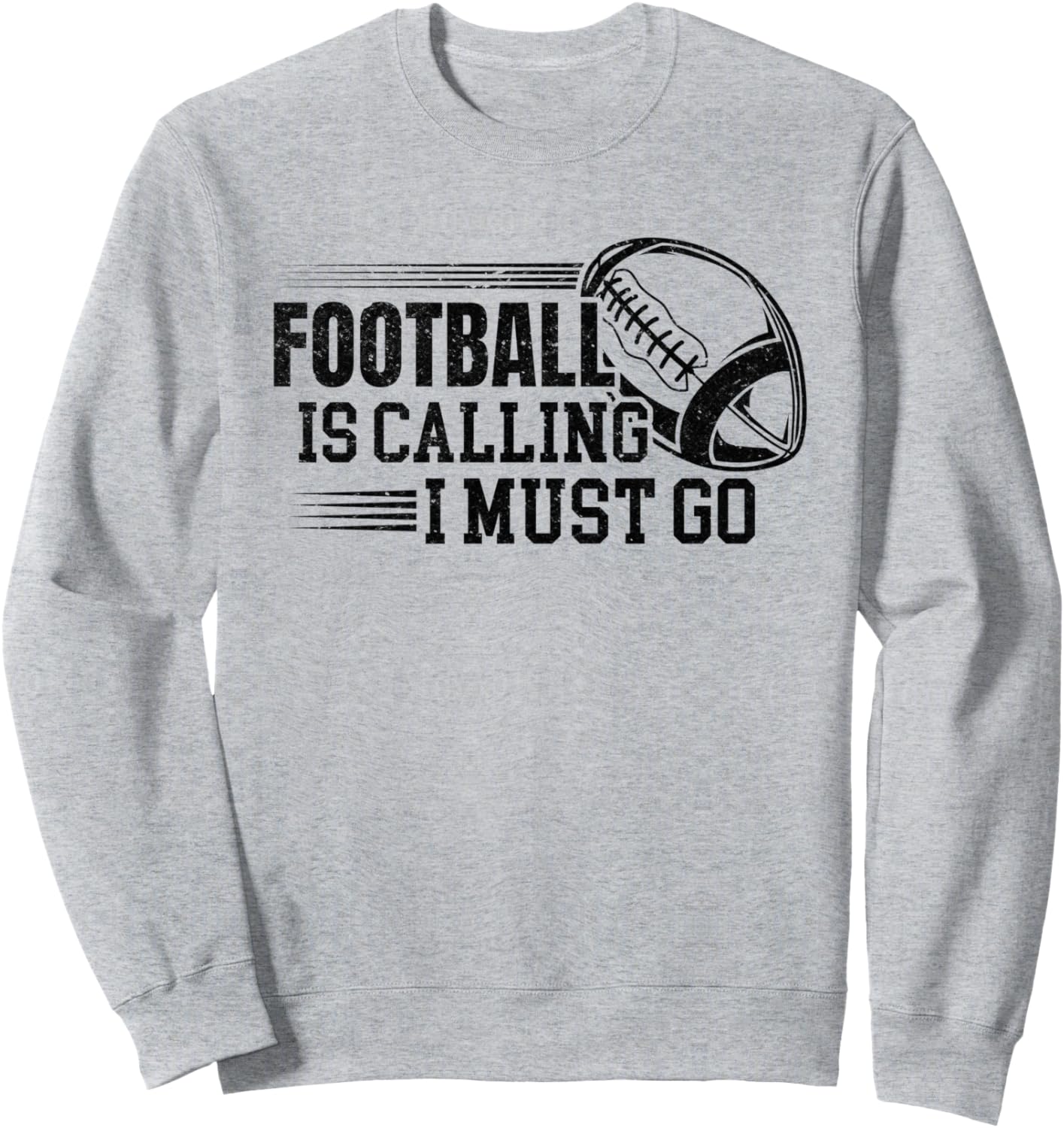

Забавная толстовка с надписью Американский футбол - Футбол зовет, я должен идти Funny Football Designs For Football Player, серый