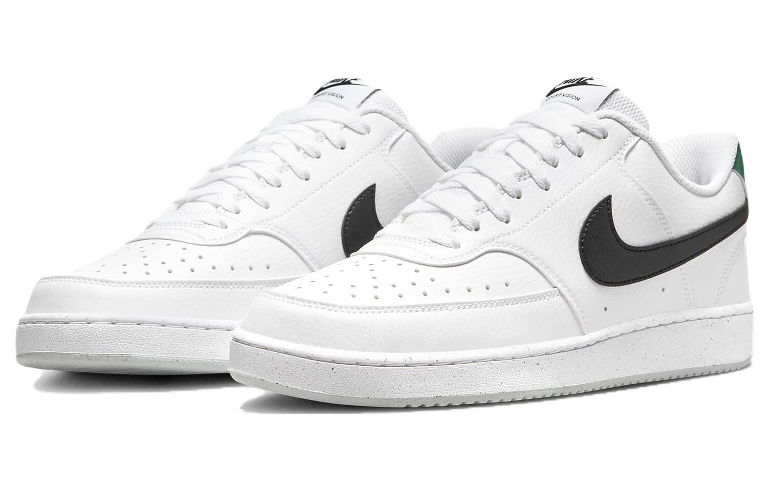 Мужские кроссовки для скейтбординга Nike Court Vision 1, Белый/Зеленый — фото 3