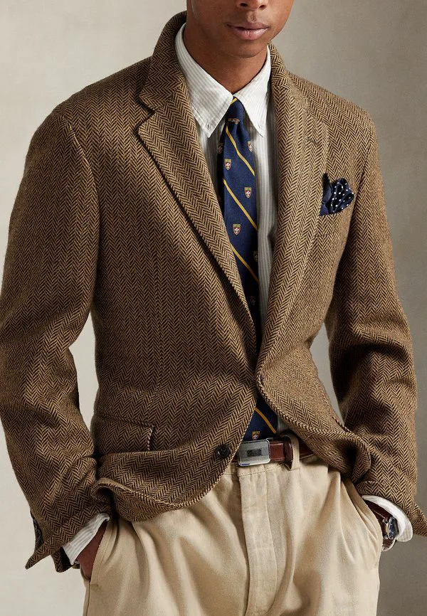 Рубашка-Оксфорд в полоску, сшитая на заказ. Polo Ralph Lauren, Coastal Beige/White — фото 4