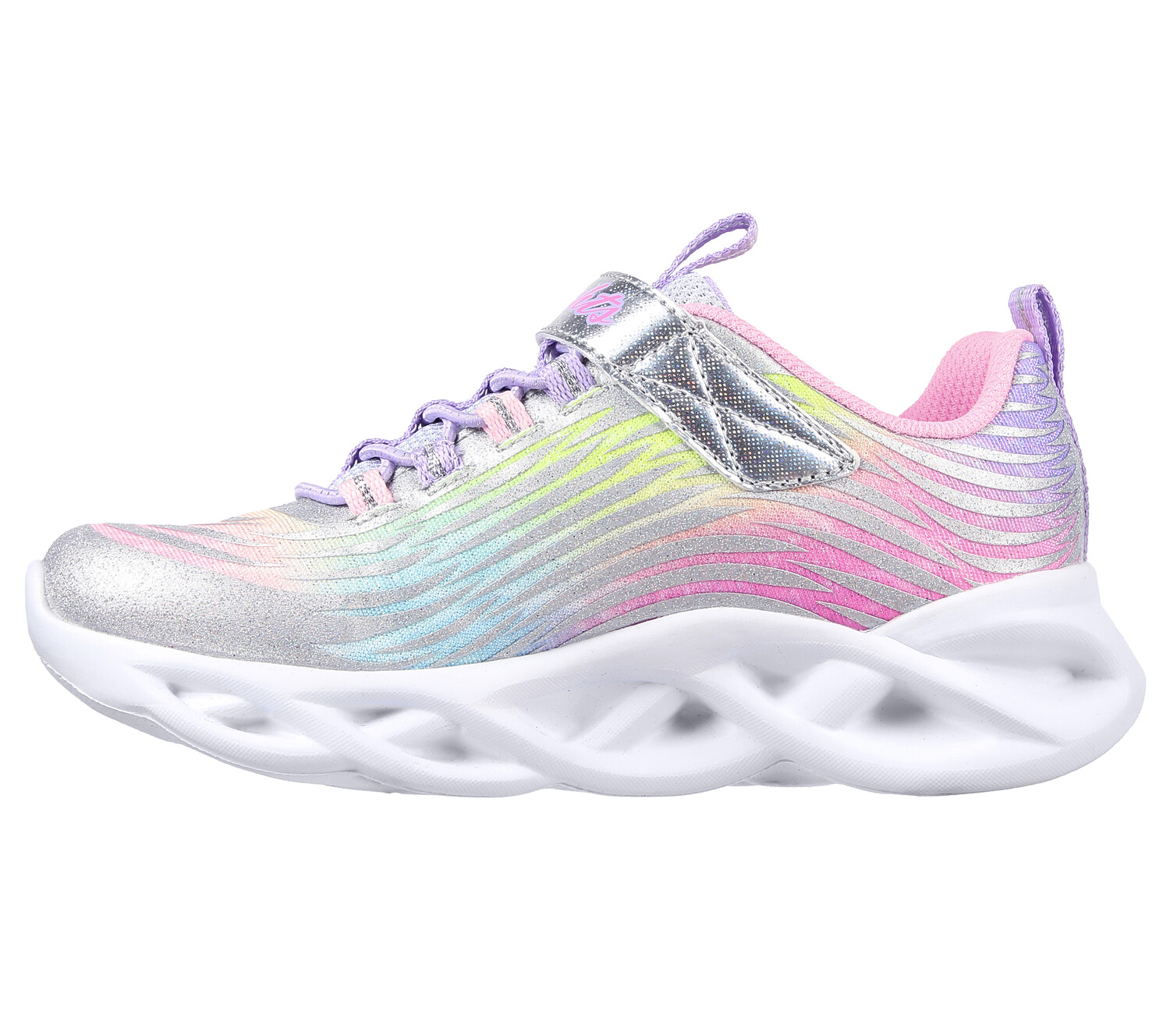 Низкие кроссовки Skechers TWISTY BRIGHTS MYSTICAL BLISS, цвет Silber/Mehrfarbig — фото 4
