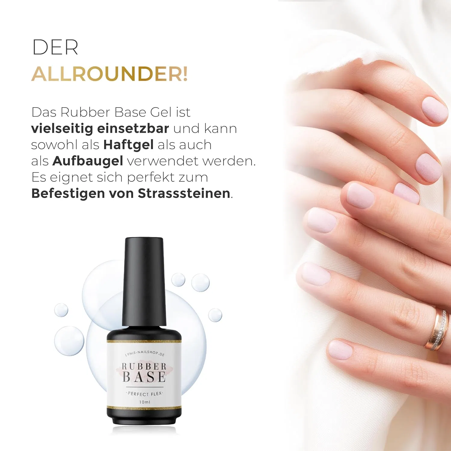 Lynis Nailshop.de Rubber Base Gel Perfect Flex 10 мл Lynis Nailshop, 2. Perfect Flex — фото 4