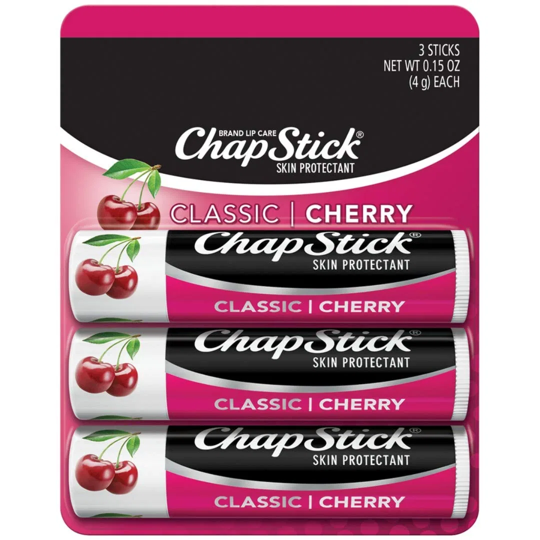 Классический бальзам для губ с вишневым вкусом от Chapstick, 3 шт. Chapstick