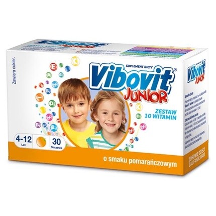 

Вкус апельсина Junior - 30 пакетиков с длительным сроком годности Vibovit