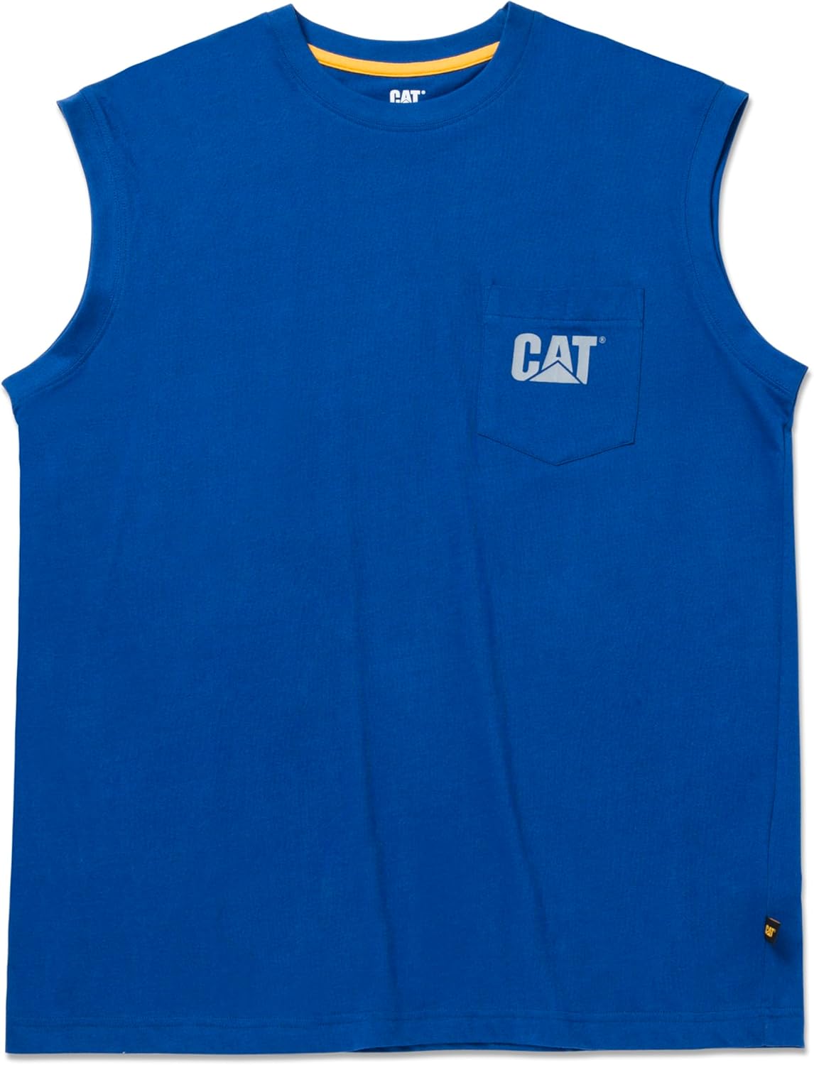 

Мужская футболка без рукавов с фирменным карманом Caterpillar, Bright Blue
