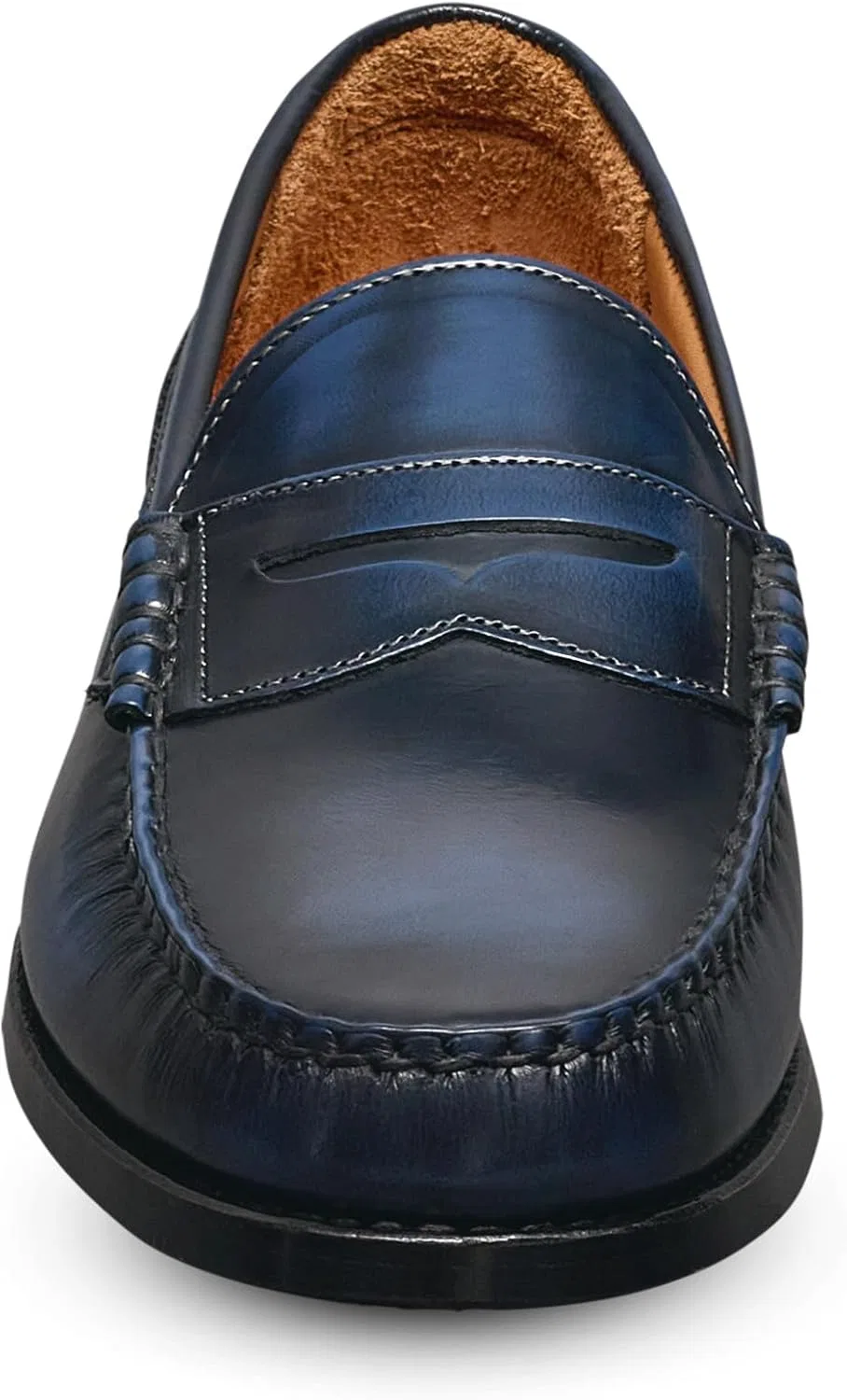 Лоферы Allen Edmonds, из кожи, цвета Antique Navy — фото 2