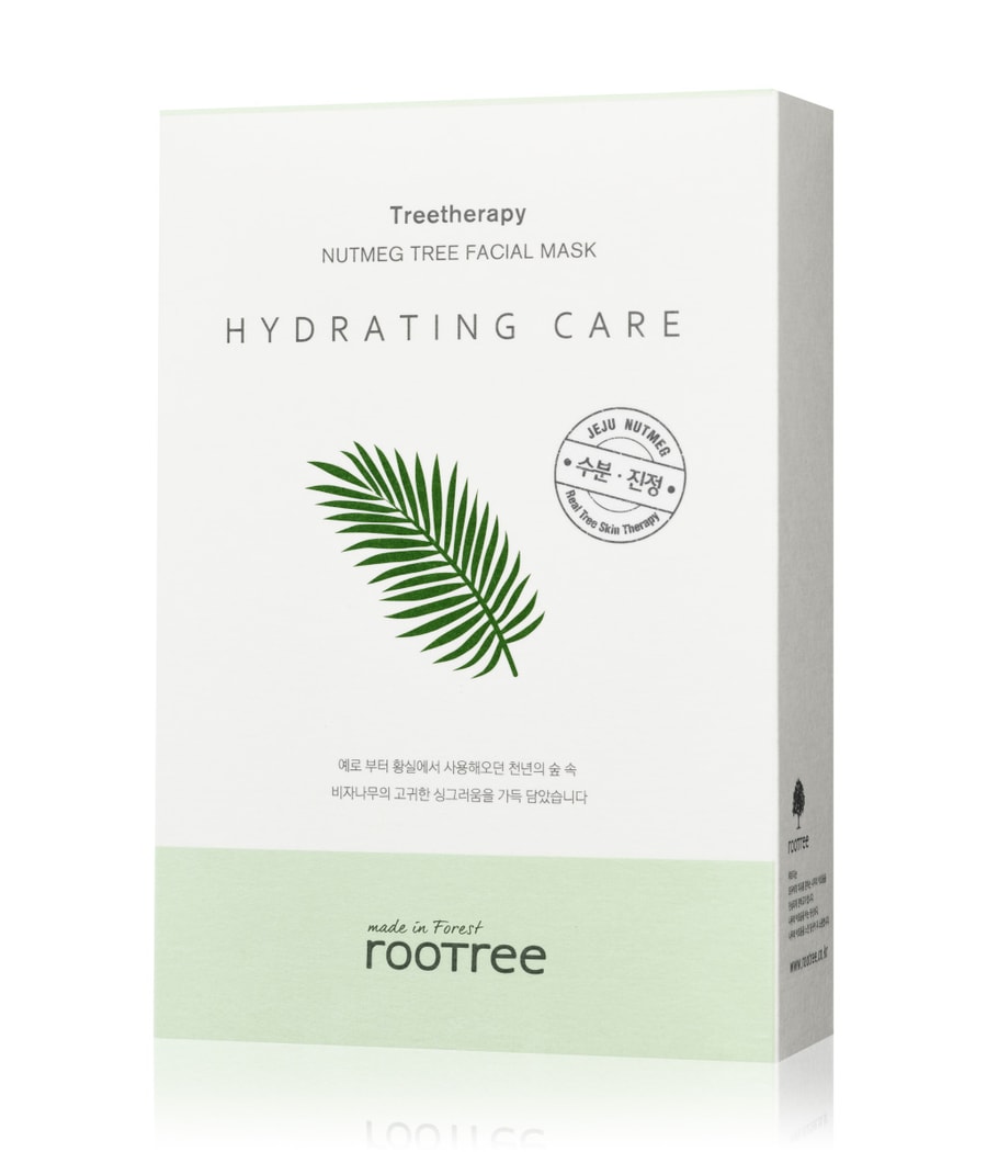 

Медицинская маска rootree Treetherapy Nutmeg Tree Facial Mask Box, 10 шт.