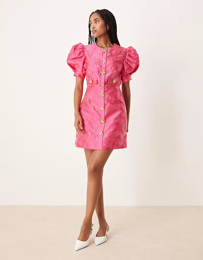 

Мини-платье Anemone жаккардового цвета от Sister Jane x ASOS цвета фуксии