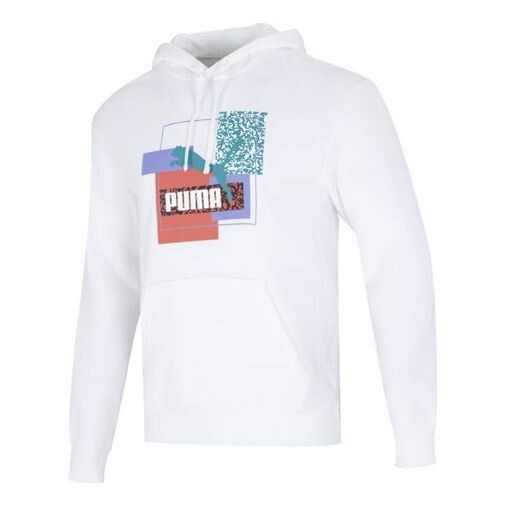 

Толстовка brand love tr logo hoodie 'white' Puma, белый