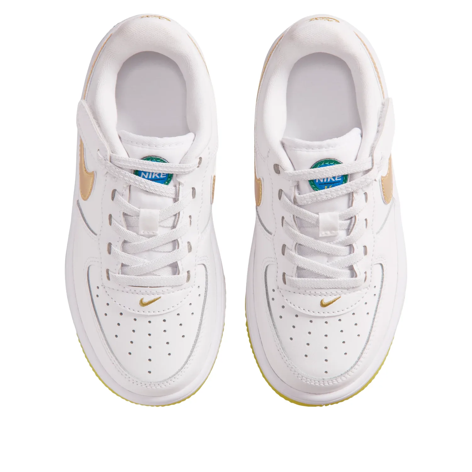 Кроссовки (PS) Nike Force 1 Low EasyOn 'White Soar Sonic Yellow' — фото 2