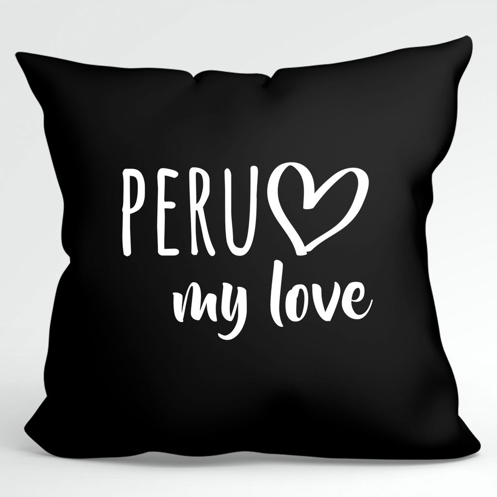 

Подушка Huuraa Peru my love, декоративный чехол на подушку без наполнителя, размер 40x40см, черный, для всех поклонников Мачу-Пикчу, идея подарка для друзей и семьи Hellweg Druckerei