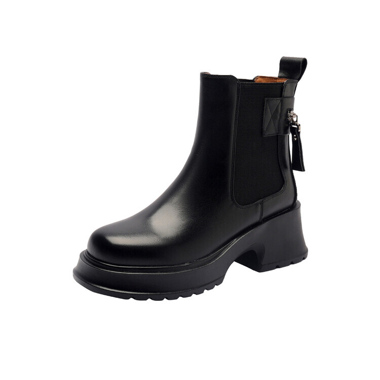 

Ботинки Челси женские Su Yanjiao, цвет Black Fleece-lined