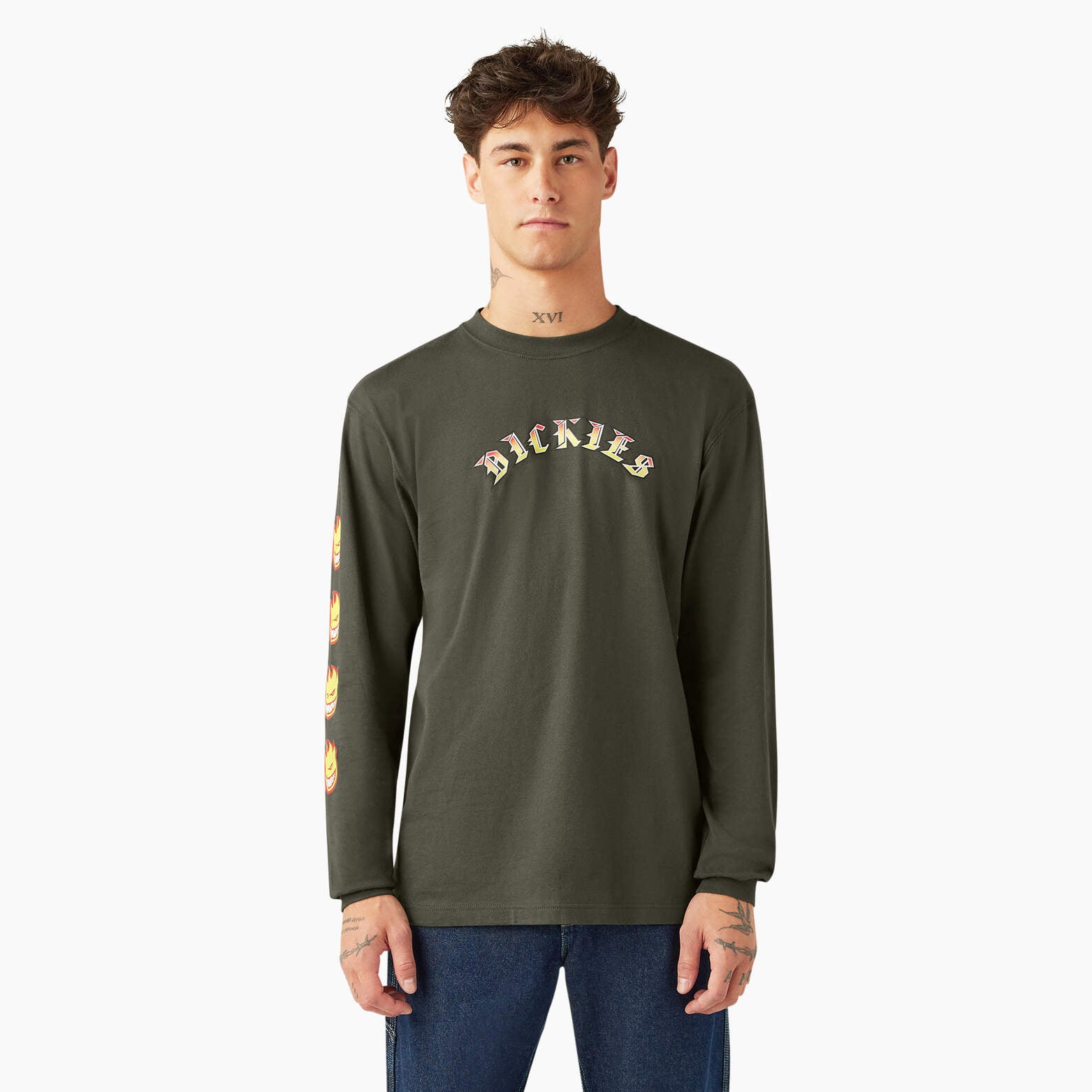 

Футболка с длинным рукавом Dickies Dickies X Spitfire, оливково-зеленый