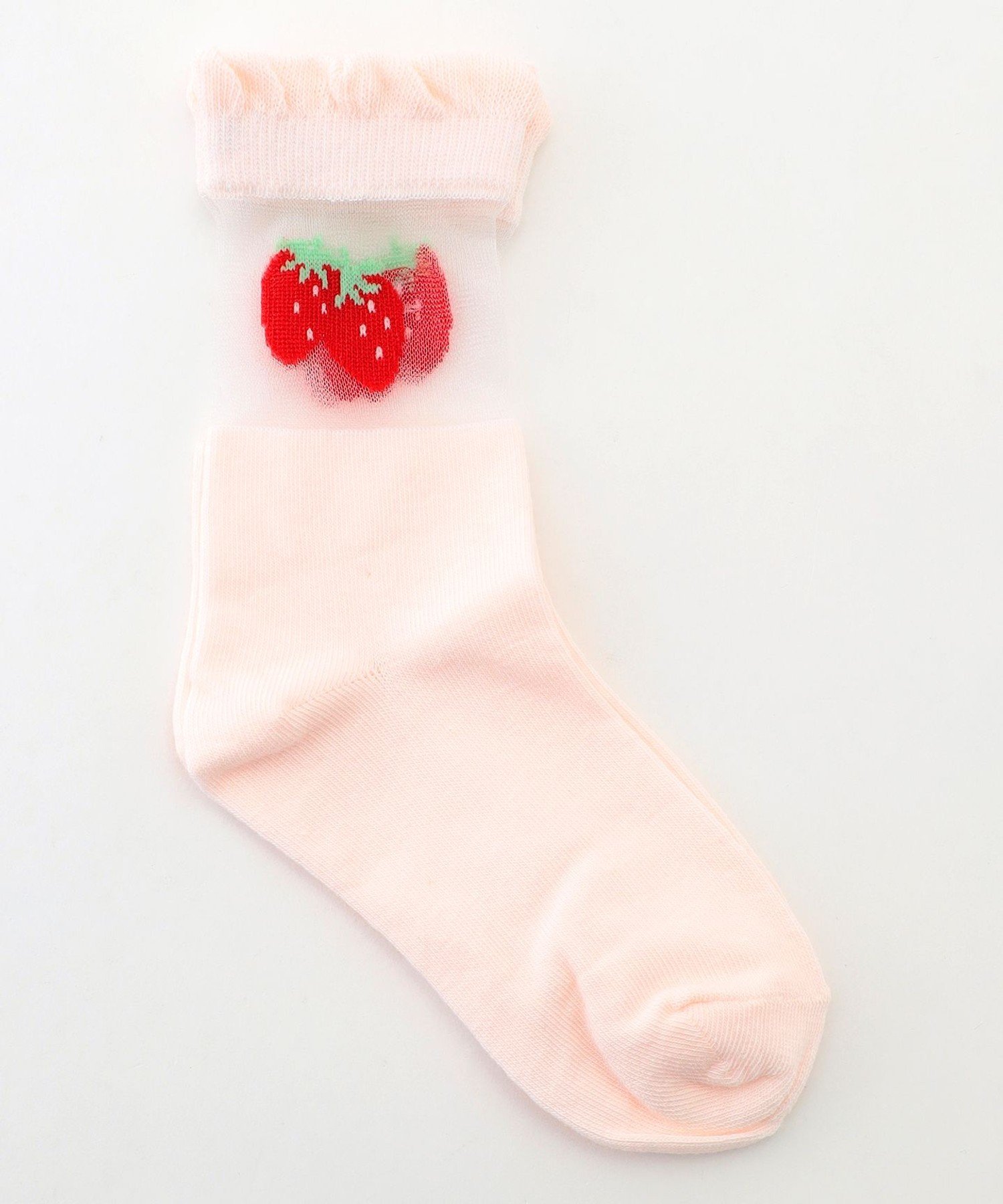 Прозрачные носки с рисунком ANY KIDS, Pink (Strawberry) [012]