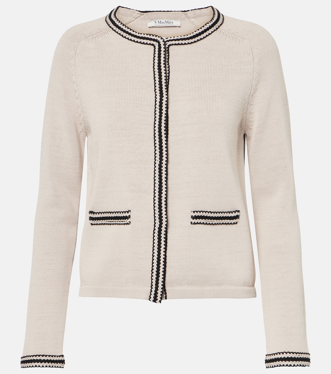 

Хлопковый кардиган Zenobia S Max Mara, экрю