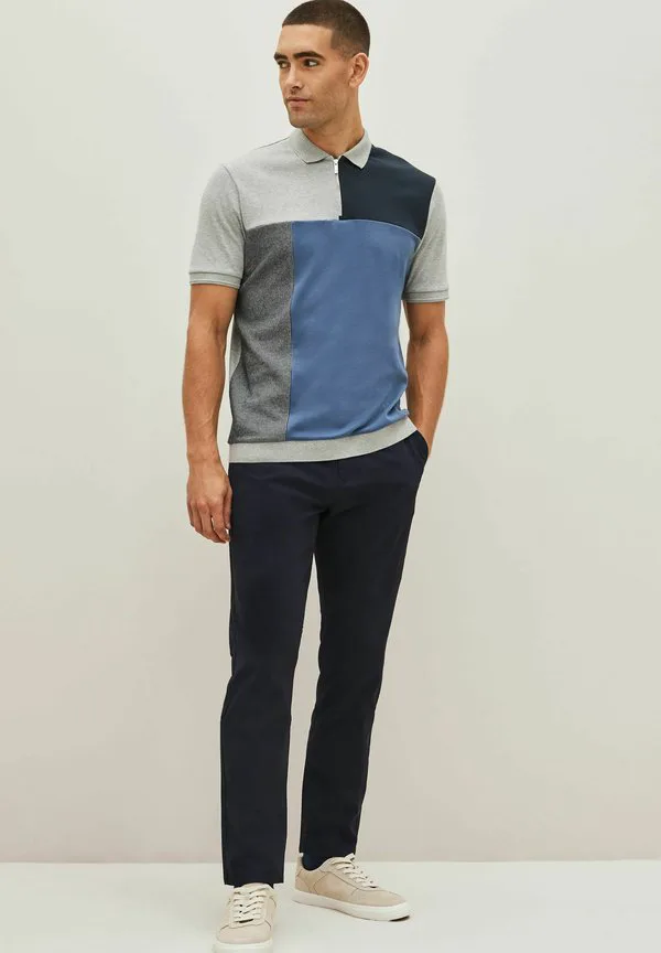 Комплект из 2 узких эластичных брюк чинос Next, Navy Blue Charcoal Grey