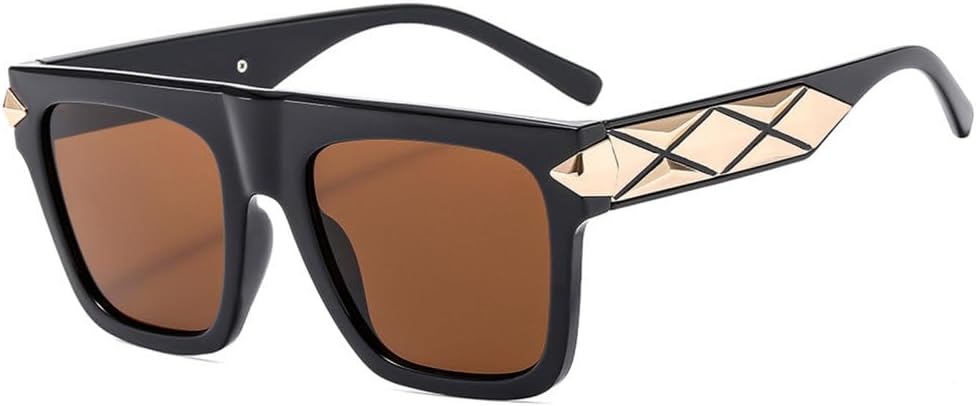 

Модные большие квадратные солнцезащитные очки для женщин и мужчин в стиле панк, современные солнцезащитные очки, трендовые модели, защита от ультрафиолета UV400 MUTYNE, Black Tea