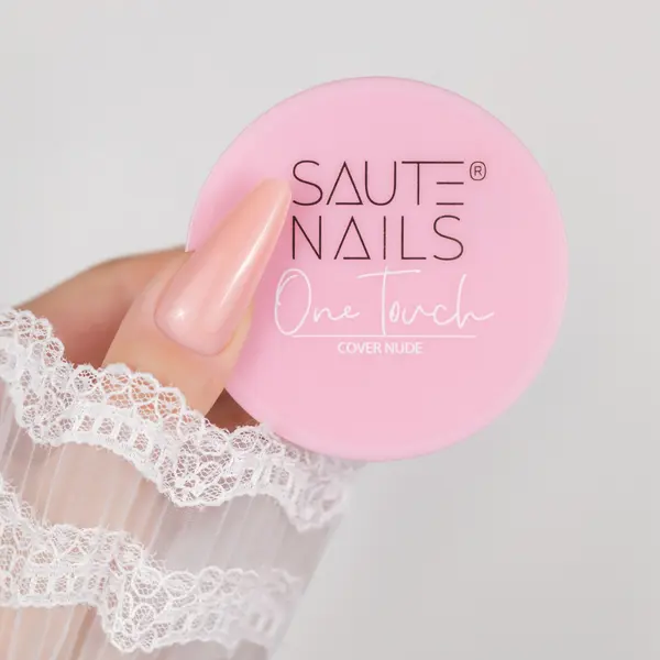 Конструирующий гель Cover nude, 50 г Saute Nails One touch, цвет cover nude — фото 2