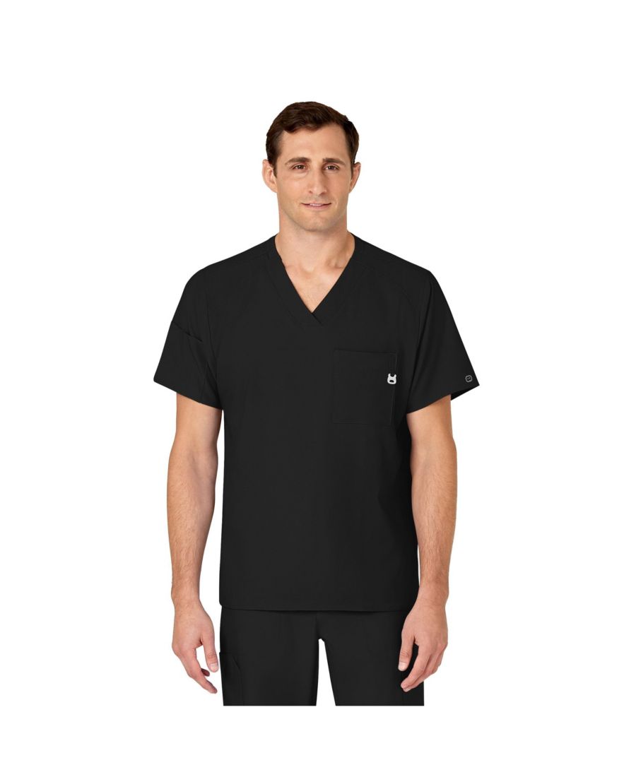 

Мужская медицинская рубашка W123 с V-образным вырезом Wink, Caribbean blue