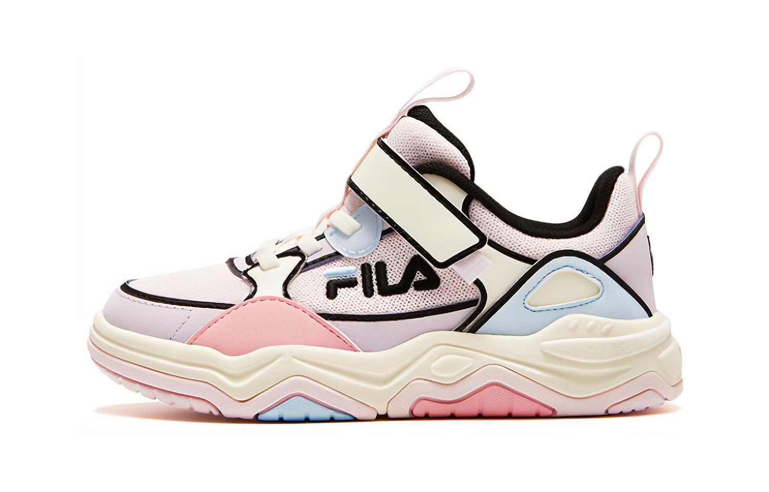 

FILA KIDS Детские кроссовки для скейтбординга с низким верхом, устойчивые к скольжению, белые, розовые, для детей 3–7 лет