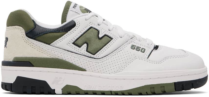 

Бело-хаки кроссовки 550 New Balance