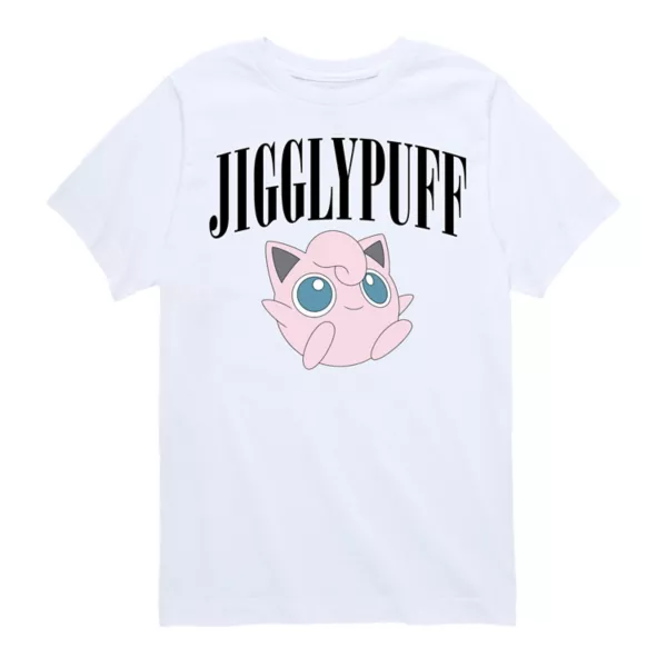 

Футболка с рисунком покемона Jigglypuff в пастельных тонах для мальчиков 8-20 лет Licensed Character, белый